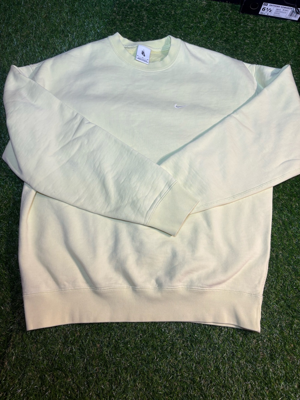 Nike pale yellow brand new sweatshirt. Medium.